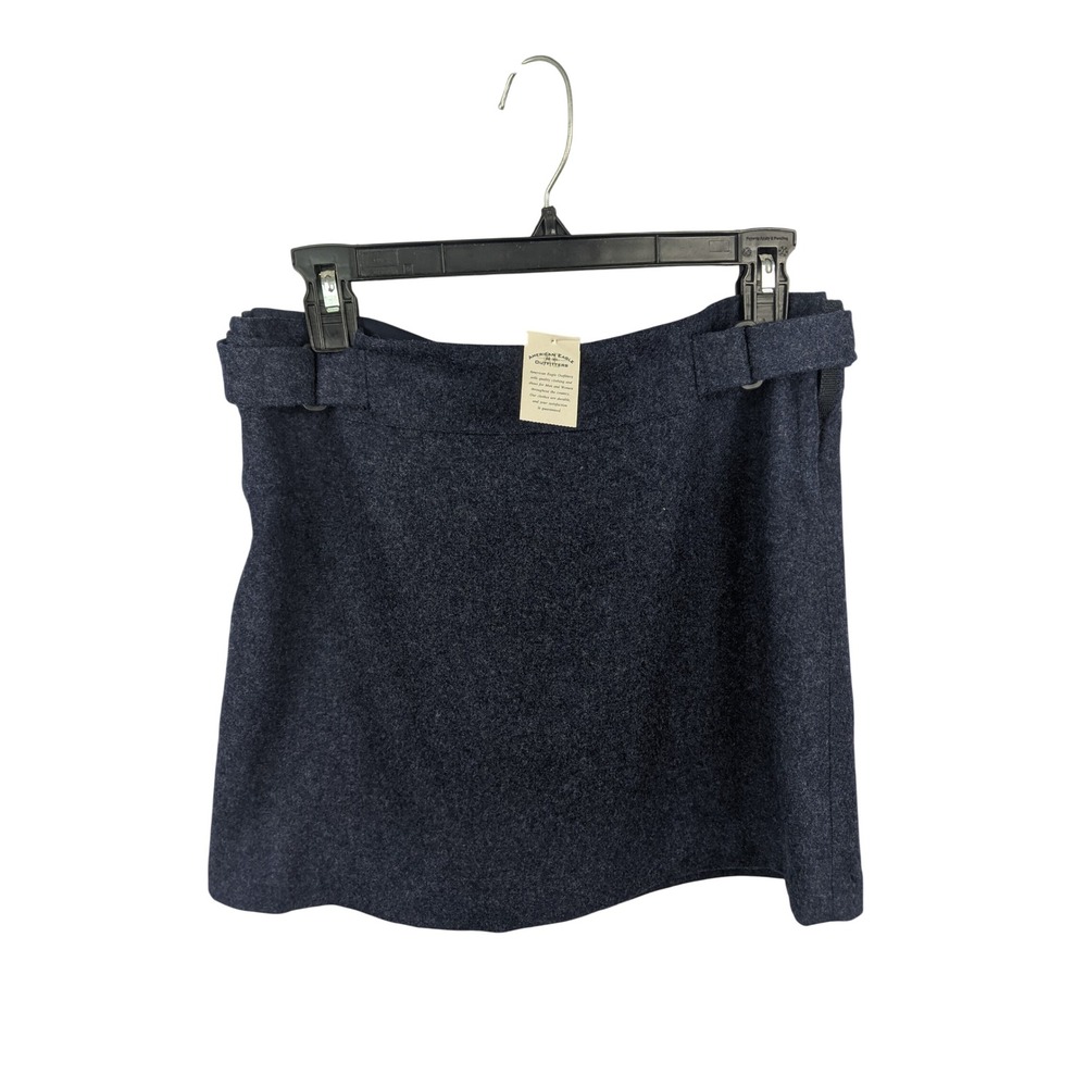 American Eagle Outfitters Womens Navy Wool Blend Mini Skirt Size 4 NWT 1333-433